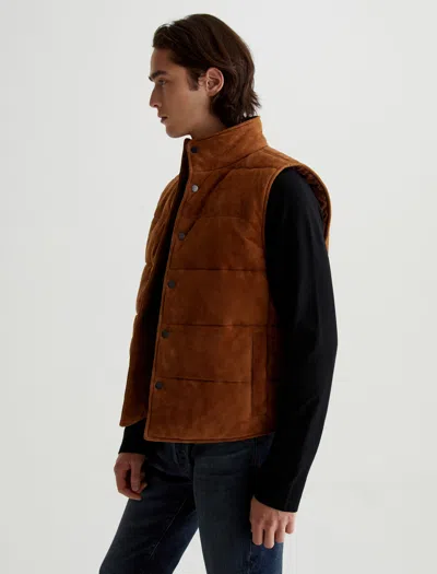 Ag Jeans Neo Vest In Brown