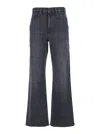 Ag Black Jeans With Logo Detail On The Pocket And Logo Patch On The Rear In Gray
