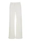 Ag White Jeans With Belt Loops And Logo Patch On The Rear In White