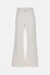 Ag White Jeans With Belt Loops And Logo Patch On The Rear In White