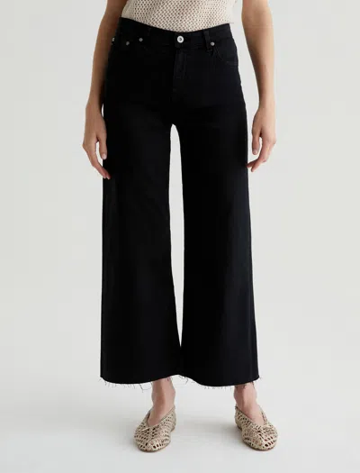 Ag Jeans Saige Wide Leg Crop In Black