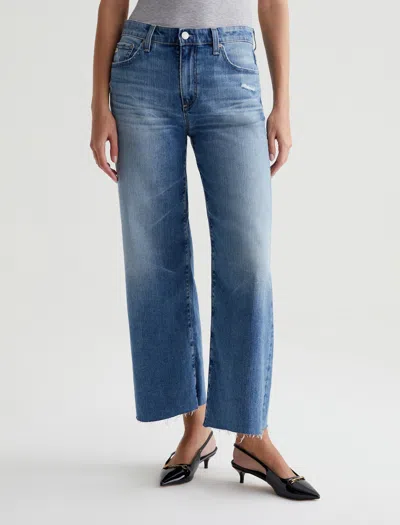 Ag Jeans Saige Wide Leg Crop In Blue