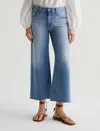 Ag Saige High Rise Wide Leg Cropped Jeans In 22 Years In Blue