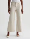 Ag Saige High Waist Ankle Wide Leg Jeans In White