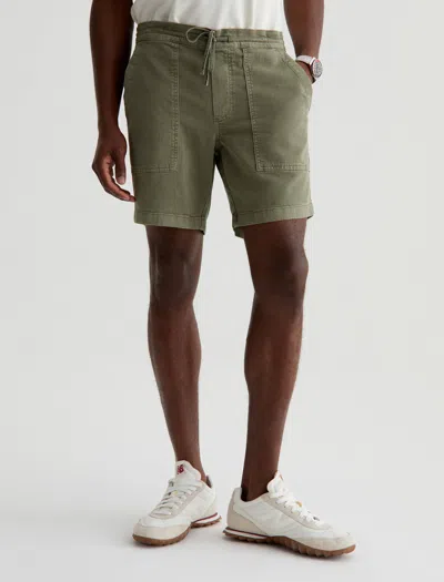 Ag Jeans Wells Drawstring Short In Green