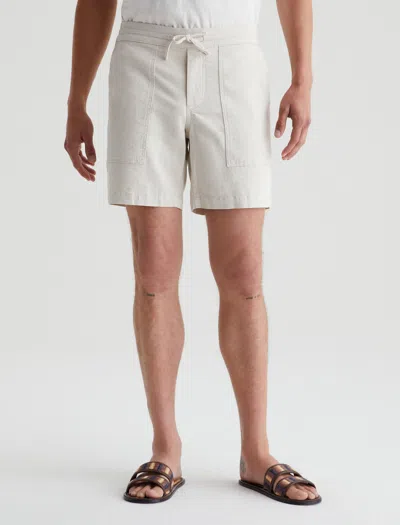 Ag Jeans Wells Drawstring Short In Khaki