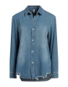 Ag Jeans Woman Denim Shirt Blue Size L Cotton