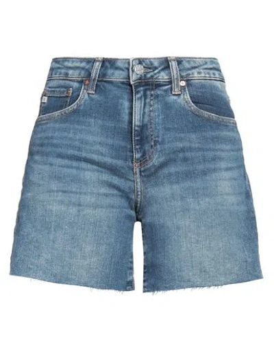Ag Ex-boyfriend High-rise Denim Shorts In Blue