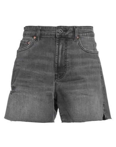 Ag Jeans Woman Denim Shorts Lead Size 31 Organic Cotton, Elastane In Grey