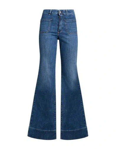 Ag Jeans Woman Jeans Blue Size 25 Cotton, Elastane
