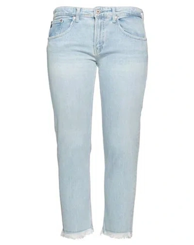 Ag Jeans Woman Denim Pants Blue Size 27 Cotton, Elastane
