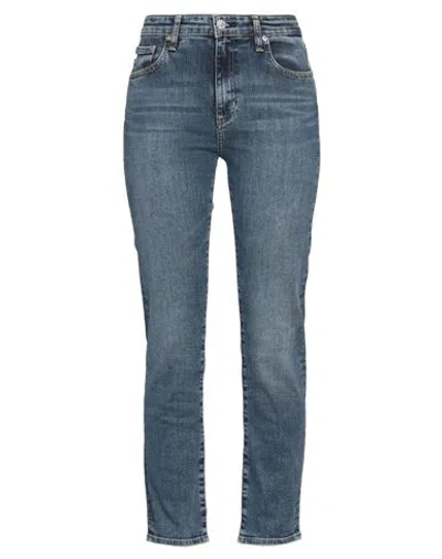 Ag Jeans Woman Jeans Blue Size 28 Cotton, Polyester, Elastane
