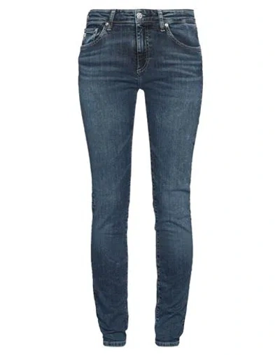 Ag Jeans Woman Jeans Blue Size 27 Cotton, Polyester, Elastane