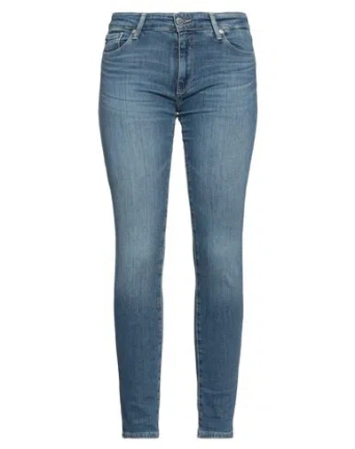 Ag Jeans Woman Jeans Blue Size 27 Cotton, Polyester, Elastane