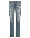 Ag Jeans Woman Jeans Blue Size 30 Cotton In Blue