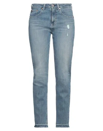 Ag Jeans Woman Jeans Blue Size 30 Cotton, Pes - Polyethersulfone, Elastane