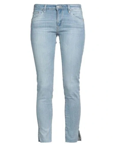Ag Jeans Woman Jeans Blue Size 25 Cotton, Polyester, Elastane