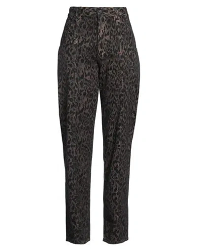 Ag Jeans Woman Jeans Dark Brown Size 30 Cotton, Lyocell In Black