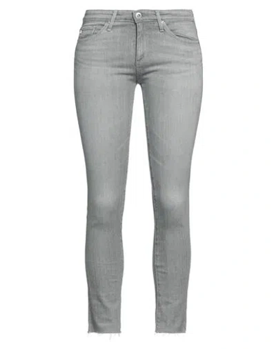 Ag Jeans Woman Jeans Grey Size 29 Cotton, Polyester, Elastane