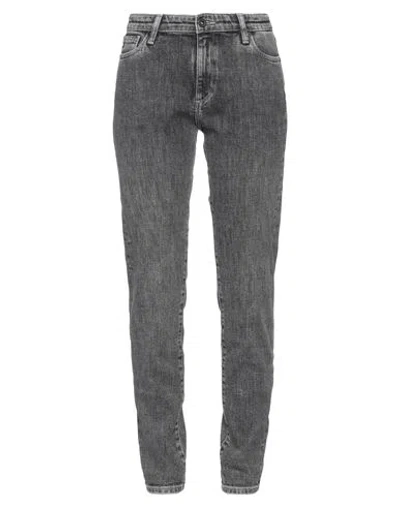 Ag Jeans Woman Jeans Lead Size 32 Cotton, Polyester, Elastane In Grey