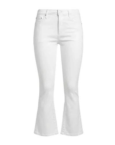 Ag Jeans Woman Jeans White Size 27 Cotton, Elastane