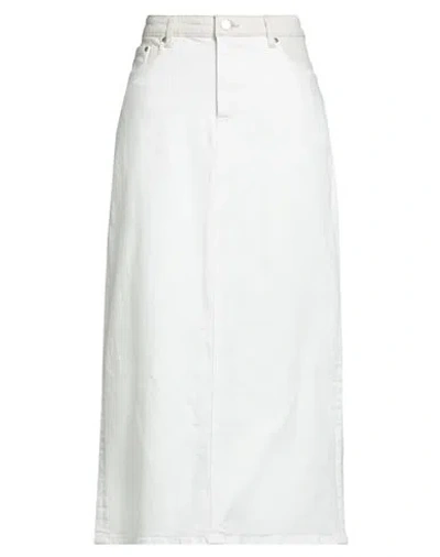 Ag Jeans Woman Maxi Skirt White Size 32 Cotton, Elastane