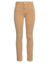Ag Jeans Woman Pants Sand Size 25 Cotton, Viscose, Acrylic, Elastane In Beige