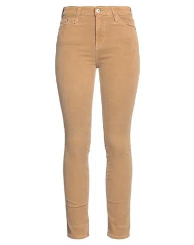 Ag Jeans Woman Pants Sand Size 25 Cotton, Viscose, Acrylic, Elastane In Beige