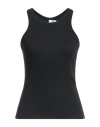Ag Jeans Woman Tank Top Black Size Xs Cotton, Viscose, Elastane