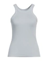 Ag Jeans Woman Tank Top Sky Blue Size S Cotton, Viscose, Elastane