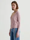 Ag Yukiko Wrap Top In Mauve Mist In Pink