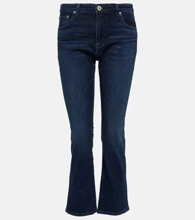 Ag Jodi High-rise Cropped Jeans In Blue