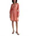 Ag Jolie Shirt Dress In Pink Peach In Pink