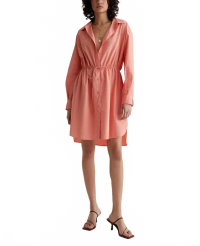 Ag Jolie Shirt Dress In Pink Peach