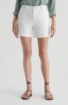 Ag Jude Stretch Twill Shorts In Powder