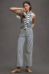 Ag Kassie High-rise Crop Wide Leg Jeans In Blue