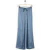 Ag Kayla Stretch Silk Drawstring Pants In Blue