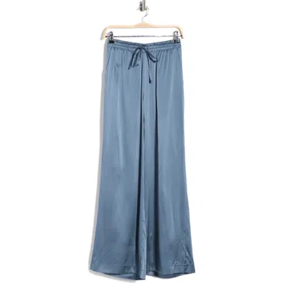 Ag Kayla Stretch Silk Drawstring Pants In Blue