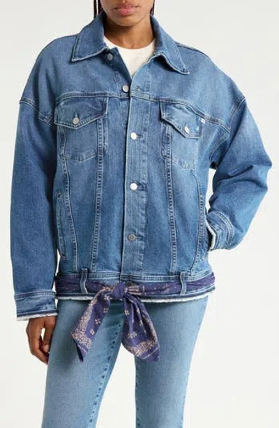 Ag Kendrix Belted Denim Jacket In Venice Canal Belted