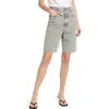 Ag Kerah Relaxed Raw Hem Denim Bermuda Shorts In Chalkboard