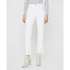 AG KINSLEY CROP FLARE JEANS IN AUTHENTIC WHITE DESTRUCTED