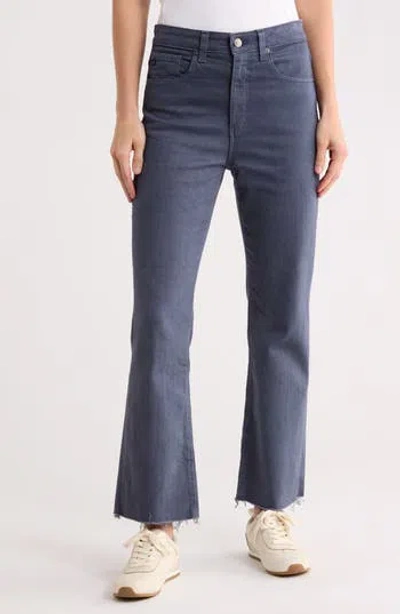 Ag Kinsley High Waist Raw Hem Ankle Flare Jeans In Blue