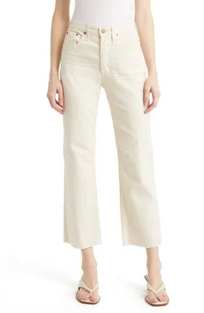 Ag Kinsley High Waist Wide Leg Jeans In White