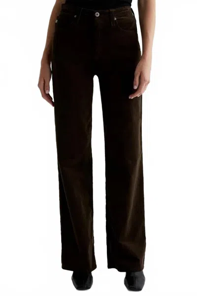 Ag Kora High Rise Wide Leg Corduroy Jean In Rich Umber In Brown