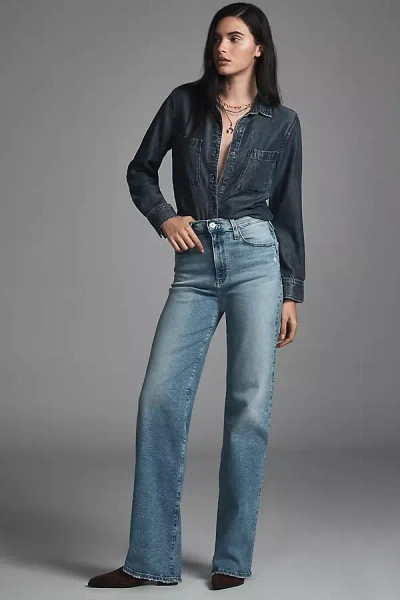 Ag Kora High-rise Wide-leg Jeans In Blue