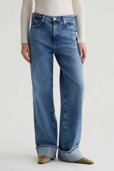 Ag Kora High-rise Wide Leg Jeans In Blue