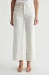 Ag Kora High Waist Ankle Wide Leg Jeans In White