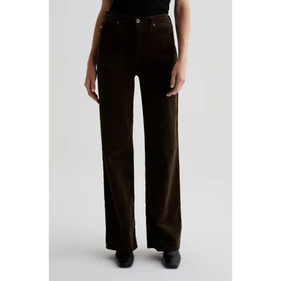 Ag Kora High Waist Wide Leg Corduroy Jeans In Rich Umber