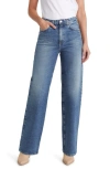 Ag Saige Raw Hem Mid Rise Ankle Wide Leg Jeans In 15 Years Upstate