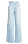 Ag Saige High Rise Wide Leg Cropped Jeans In Chateau In Sunset Blues